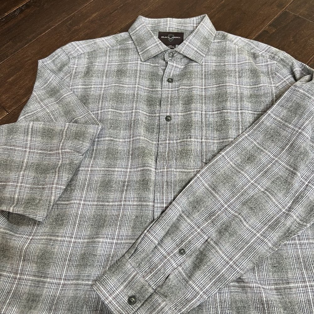 BLACK BROWN 1826 Button Up Shirt. Size L.